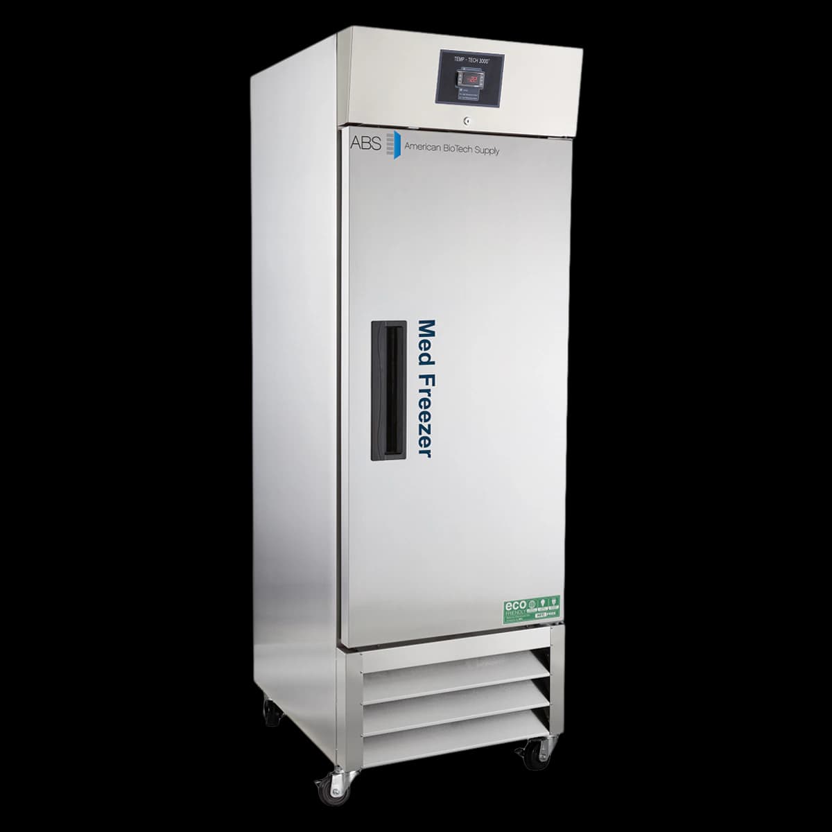 American Biotech Supply Pharmacy Freezer, 23 Cu Ft, Solid Door, -27 to -35C, Auto Defrost - Freezer Pharma SS 23cf - Image 1