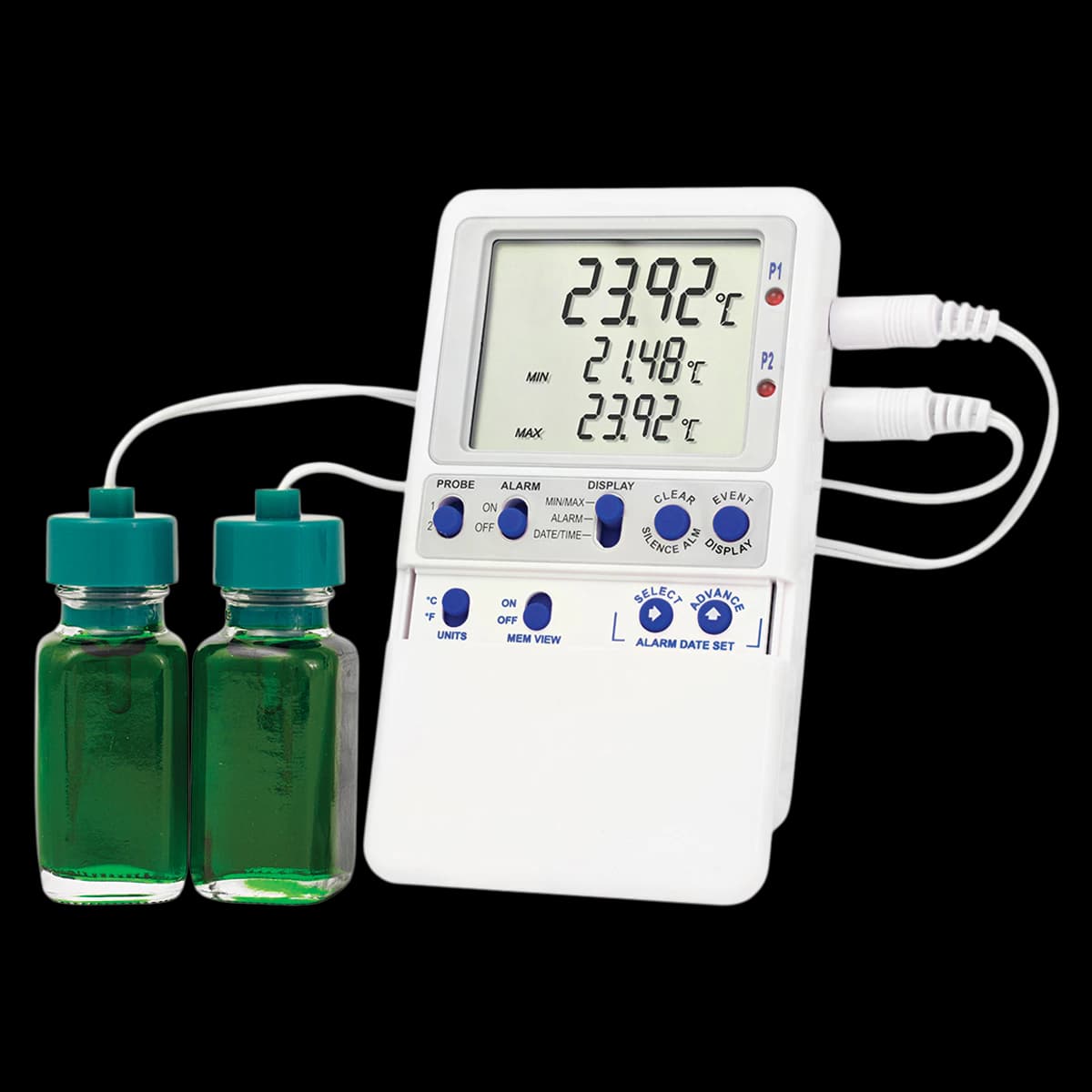 American Biotech Supply Horizon Accessory Temperature Probe, Dual Probe Temp Monitor, -50 to +60C, Each - Dual Probe Temp Mon - Image 1