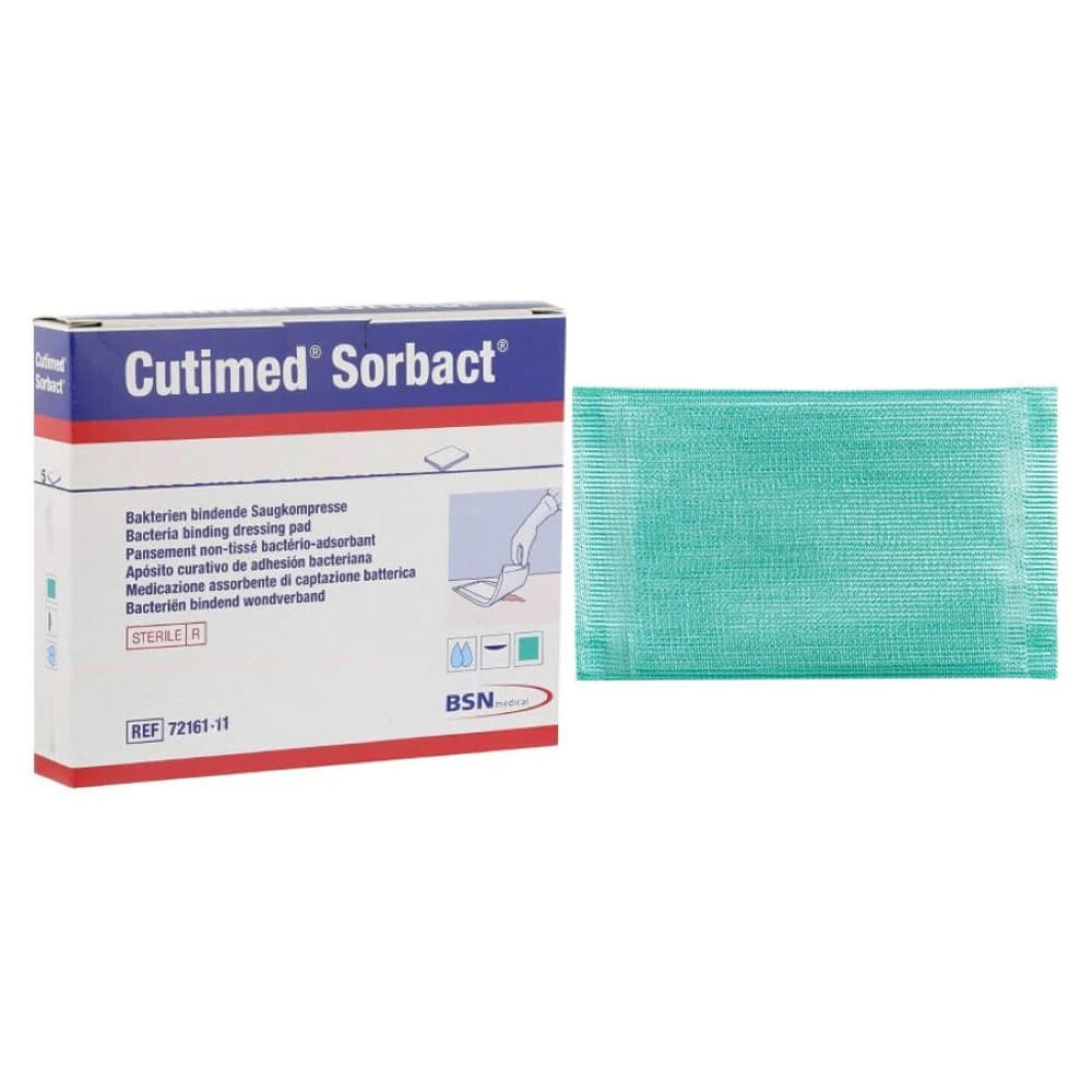 Cutimed Sorbact Gel Fiber Pad Dressing, Sterile, 2.8" x 3.5" - Dressing Pad Cutimed Sorbact - Image 1