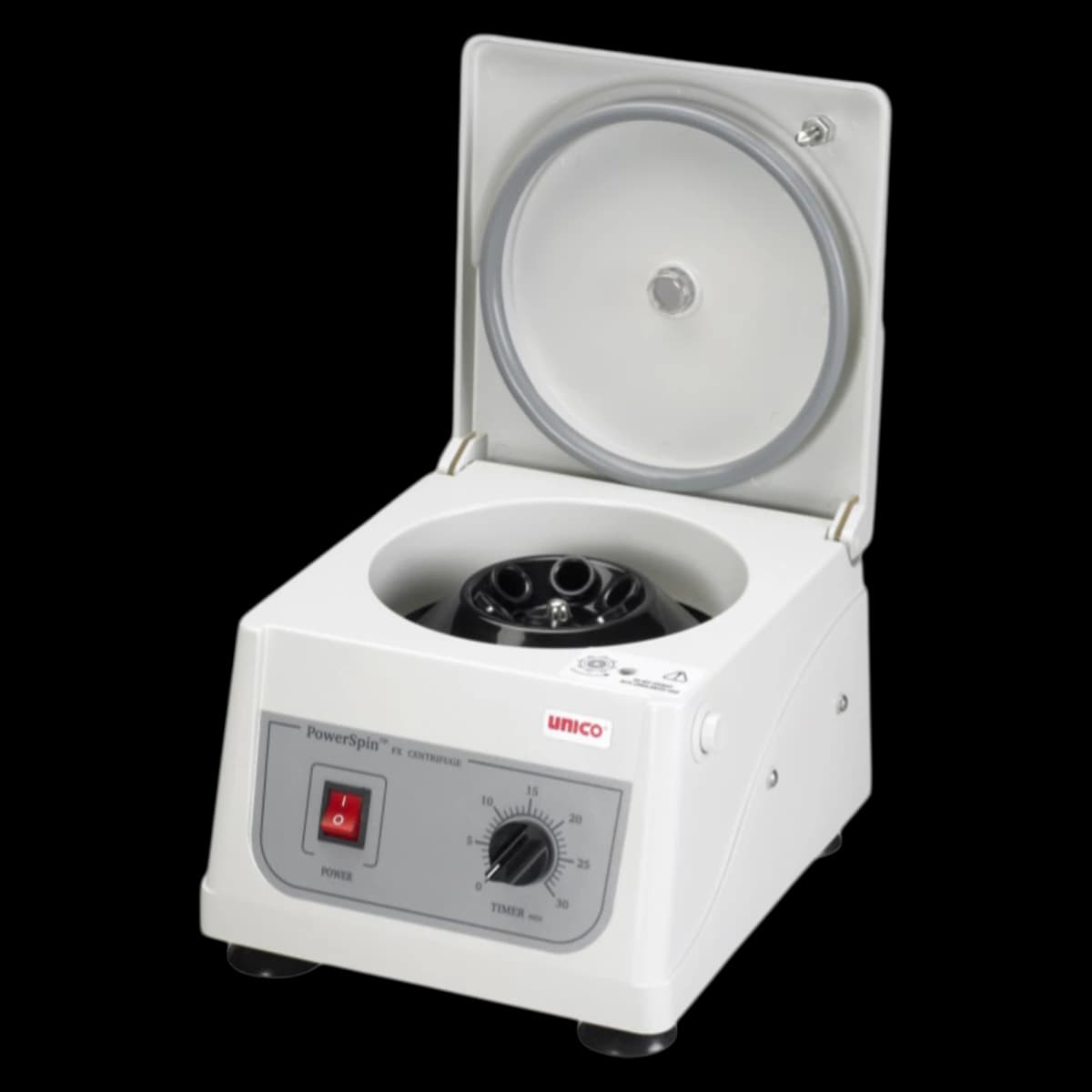 Unico PowerSpin FX Fixed Speed Centrifuge, 3400 RPM, 6-Place Fixed Angle Rotor, 2-15mL Tube Capacity - Centrifuge PwrSpn FX 3400RPM - Image 1