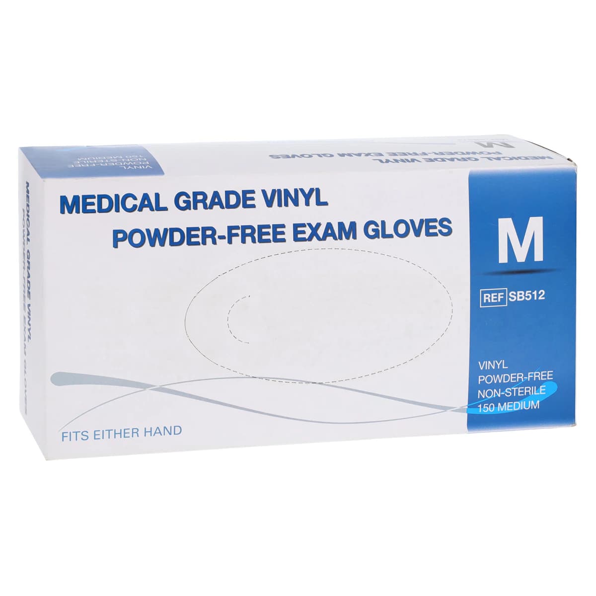 Medline Vinyl Powder-Free Clear Exam Gloves, Medium, Non-Sterile thumbnail 4