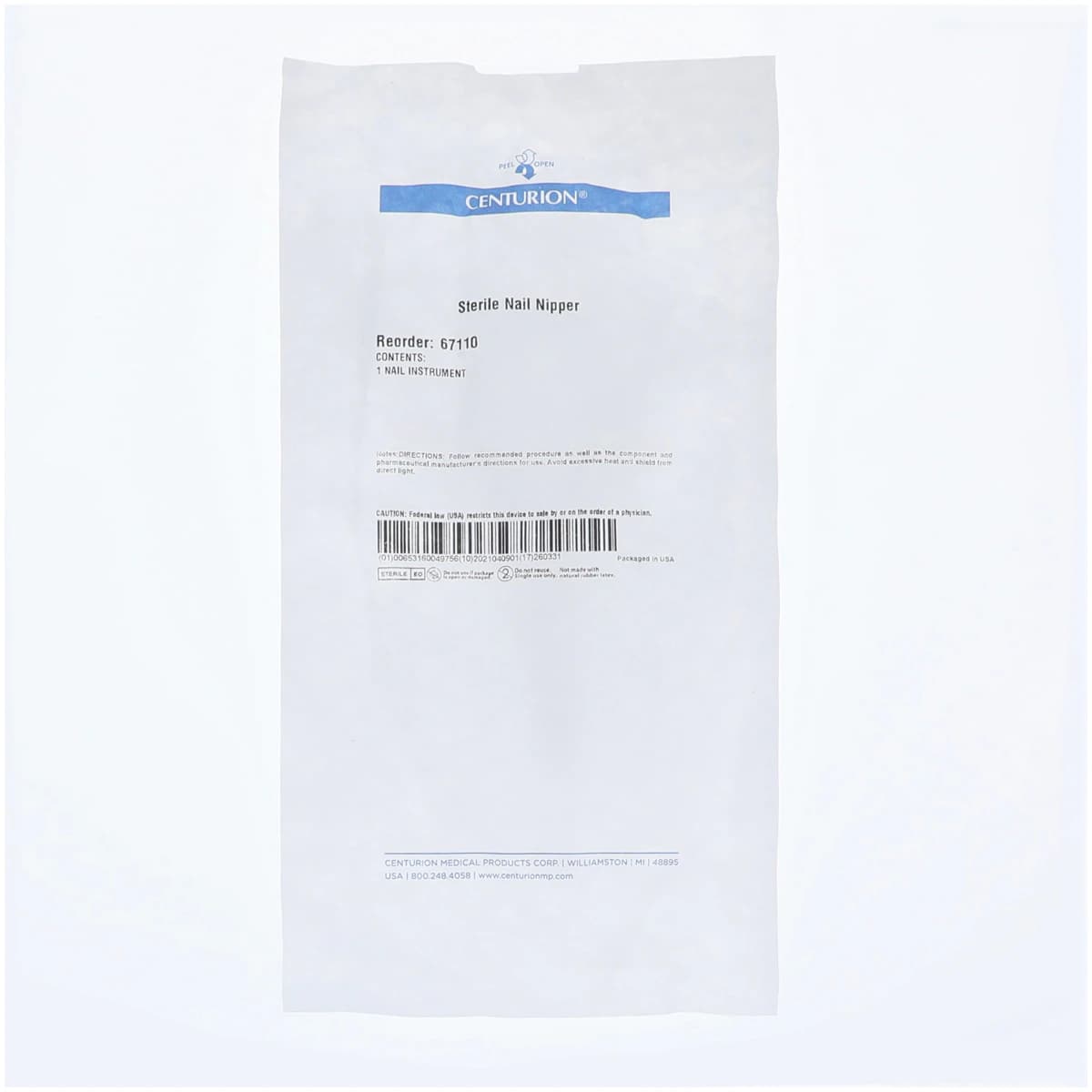 Medline Nipper Nail Concave Sterile, 5.5", Disposable, Each thumbnail 2