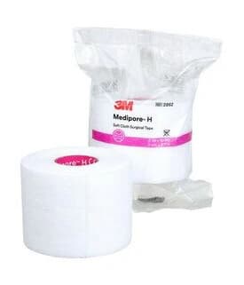 Medipore H Soft Cloth Surgical Tape, 2" x 10 yd, White, Non-Sterile, 12/Box - Tape Medipore H Soft Cloth - Image 1