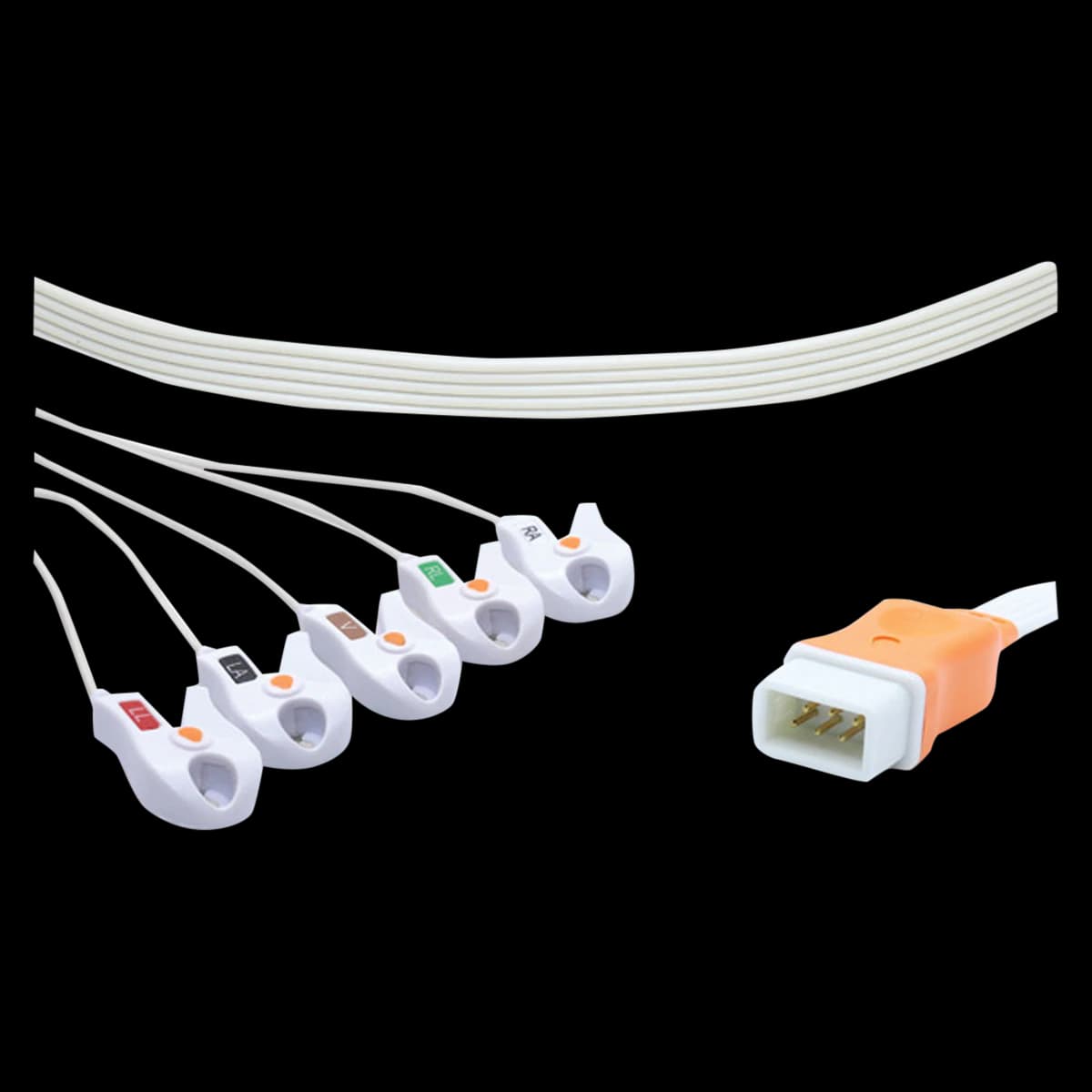 Pinch Leadwire ECG 5-Lead Set, 100/Bag - Leadwire ECG 5 Lead - Image 1