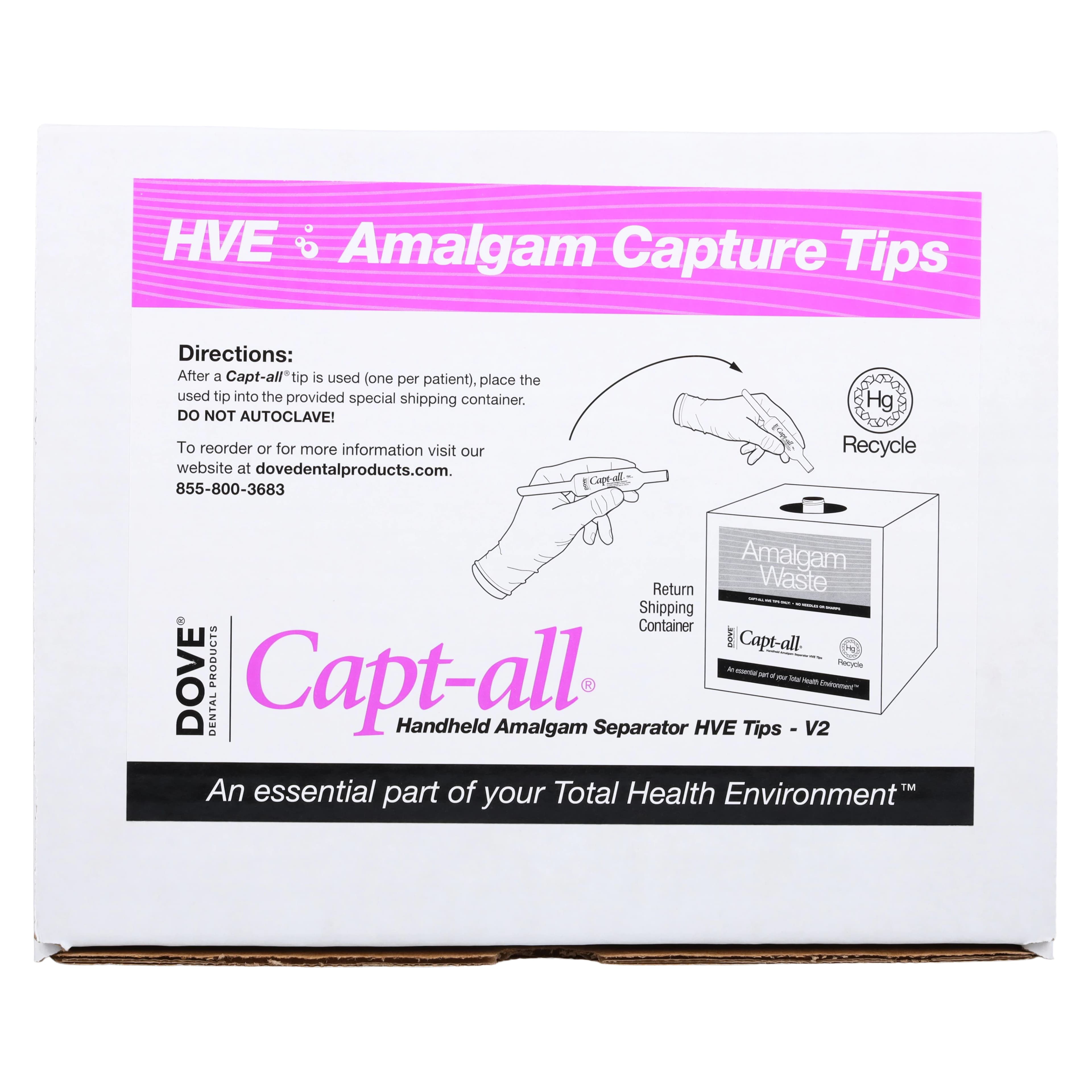 Capt-All HVE Amalgam Capture Tips, Starter Pack, White, 25/Box thumbnail 7