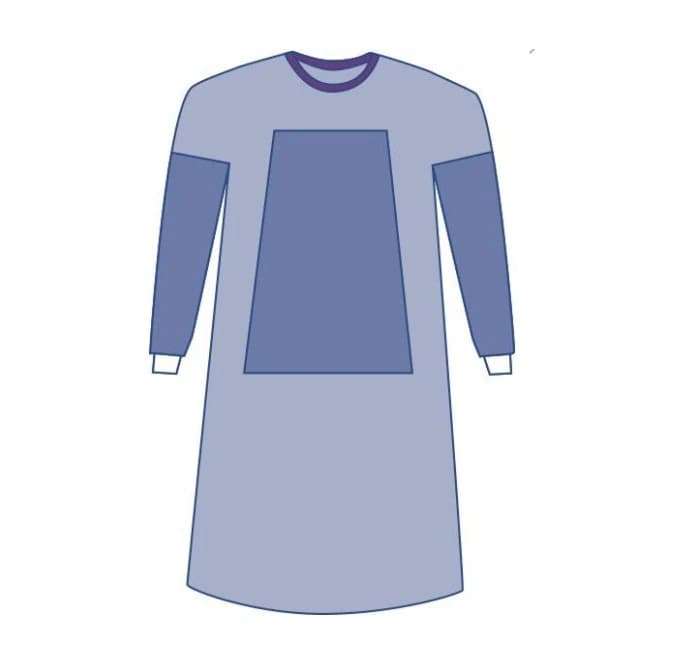Medline Sirus Surgical Gown, AAMI Level 3, Reinforced Fabric, Large, Hook & Loop Closure, 20/Case - Surgical Gown Sirus AAMI L3 - Image 1