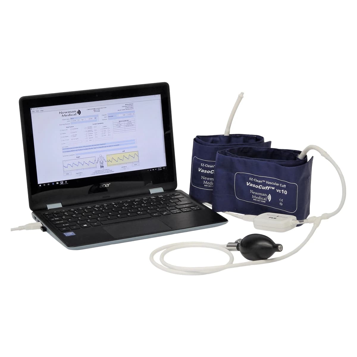 Newman Medical SimpleABI ABI System with Cuffs, Color Display, No Probe - ABI System Simple w/Cuffs - Image 1