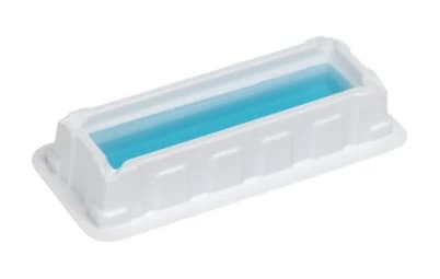 Globe Scientific Reagent Reservoir, Sterile, Polystyrene, White, 25mL, Individually Wrapped, Graduated, 50/Case - Reservoir Reagent Sterile - Image 1