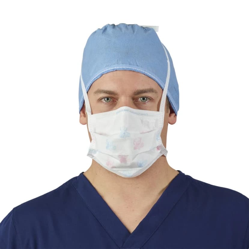 Halyard Surgical Mask, ASTM Level 3, Anti-Fog, Orange, Disposable, Latex-Free, 50/Box - Mask Surgical Sensitive L3 - Image 1