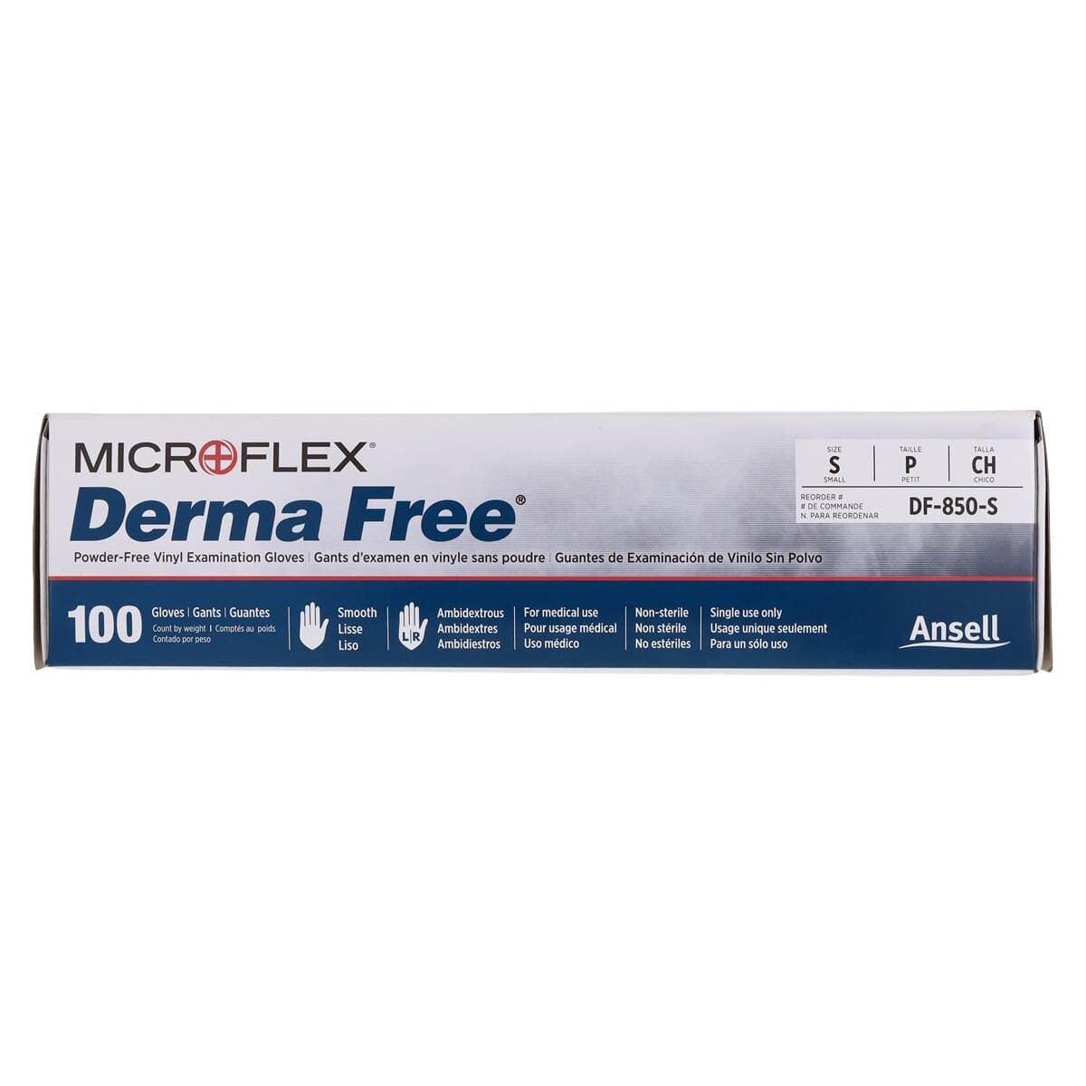 Derma Free PF Vinyl Exam Gloves, Small, Clear, Non-Sterile, 100/Box, DF-850-S thumbnail 5