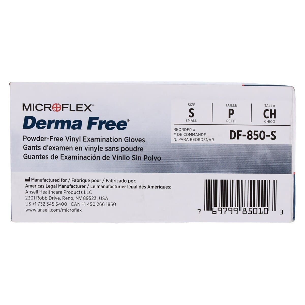 Derma Free PF Vinyl Exam Gloves, Small, Clear, Non-Sterile, 100/Box, DF-850-S thumbnail 6
