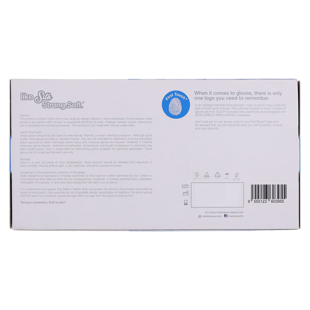 Cranberry RevoSoft Nitrile Exam Gloves, Powder Free, Non-Sterile, Extra Small, Blue, 300/Box, CR3275 thumbnail 9