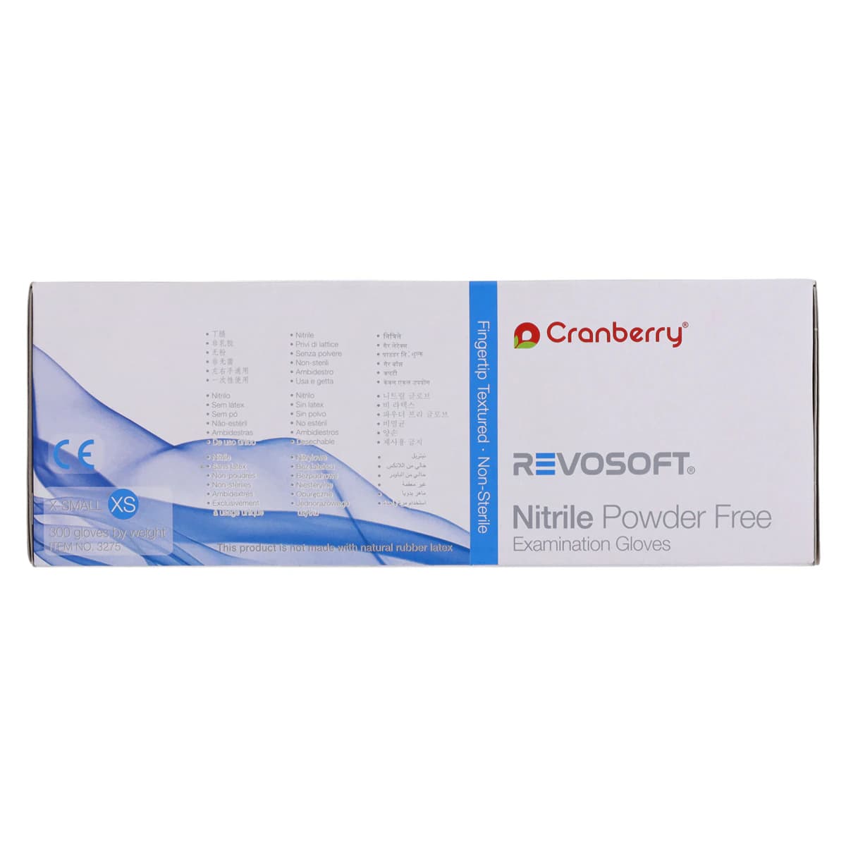 Cranberry RevoSoft Nitrile Exam Gloves, Powder Free, Non-Sterile, Extra Small, Blue, 300/Box, CR3275 thumbnail 5