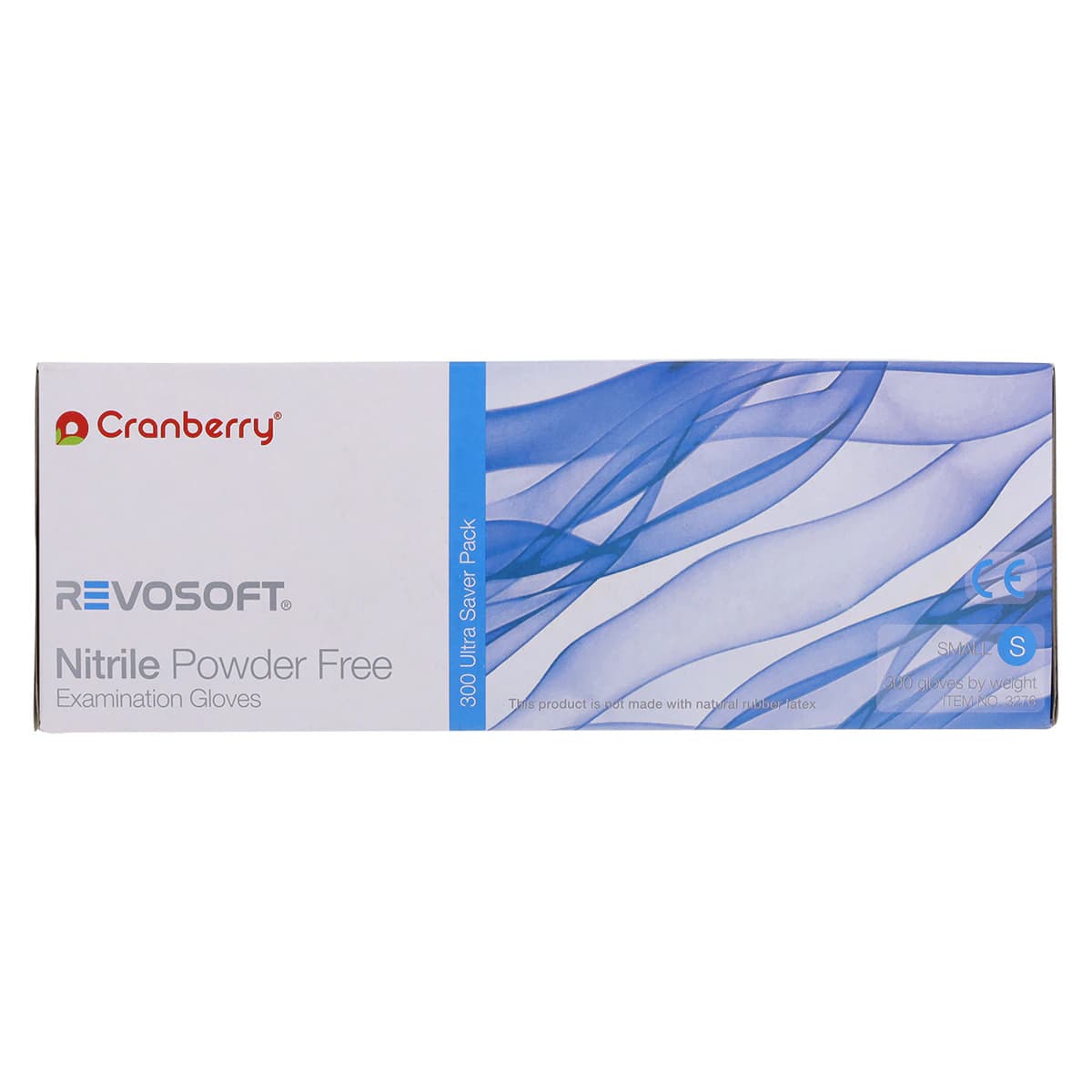 Cranberry RevoSoft Nitrile Exam Gloves, Powder Free, Non-Sterile, Small, Blue, 300/Box, CR3276 thumbnail 5
