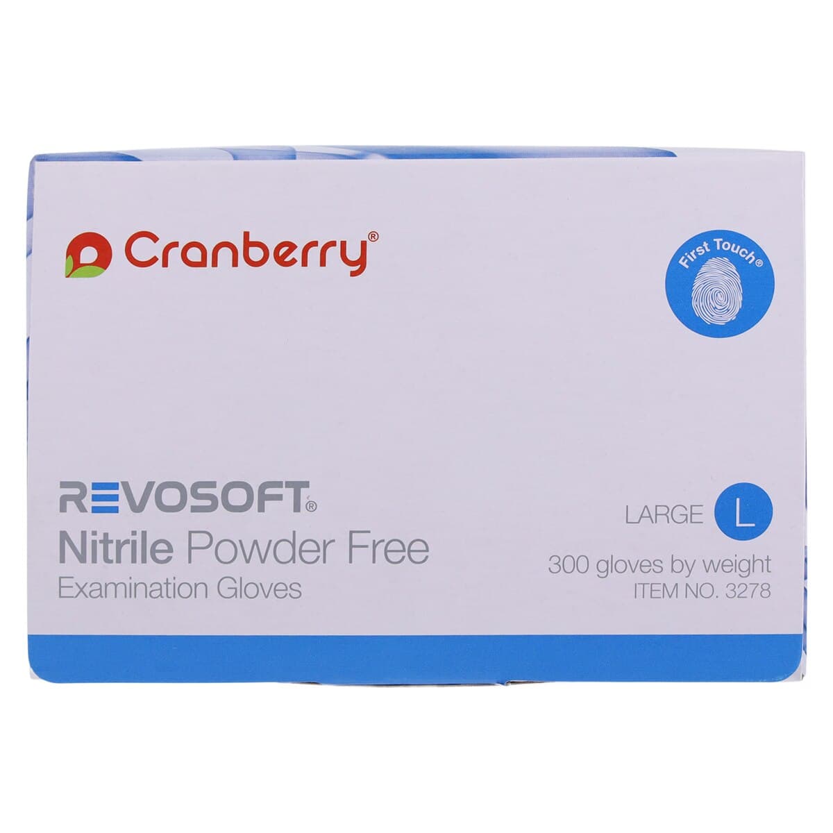 Cranberry RevoSoft Nitrile Exam Gloves, Powder Free, Latex Free, Non-Sterile, Large, Blue, Fingertip Textured, 300/Box, CR3278 thumbnail 7