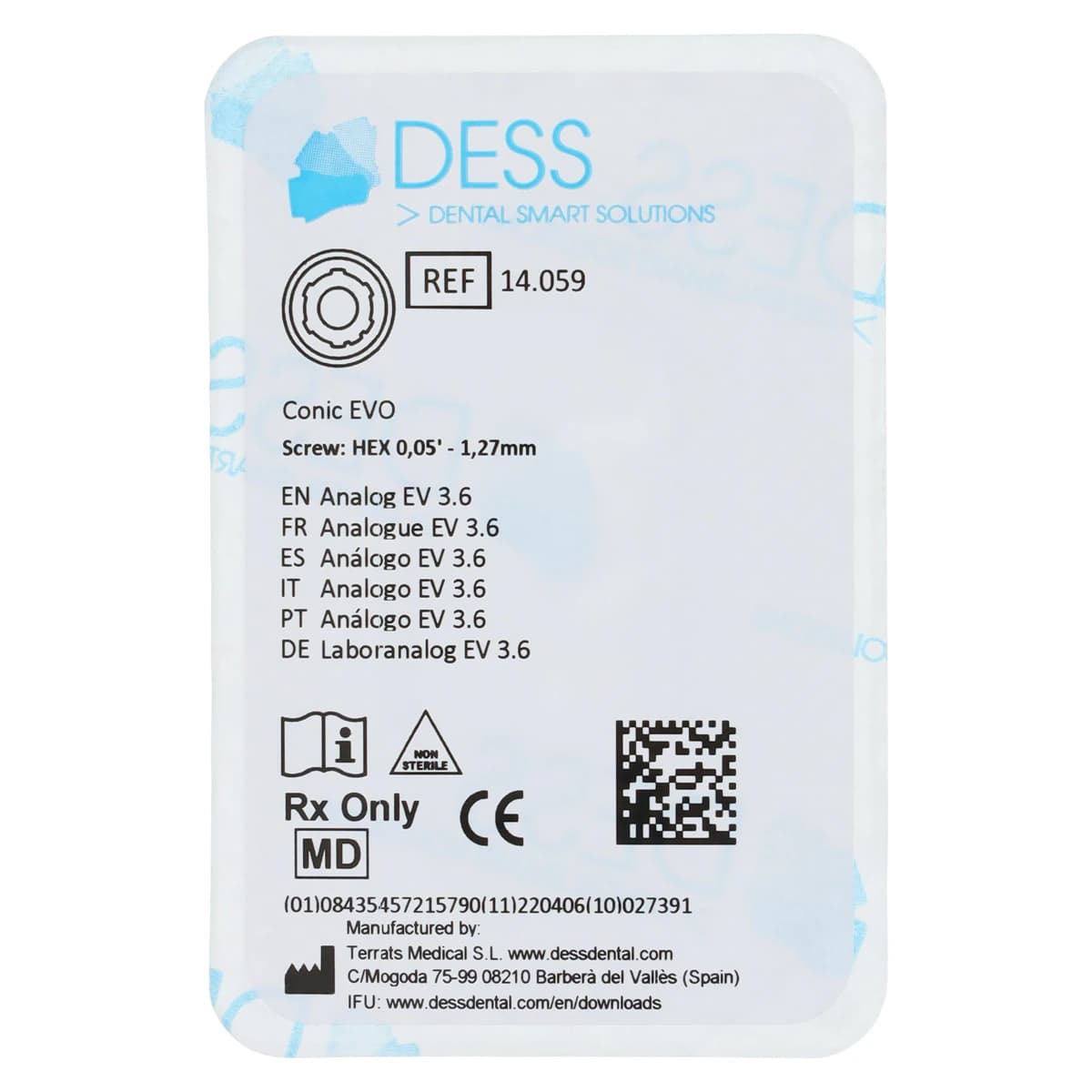 DESS Analog EV 3.6 - Conic Evo Anodized Purple, AstraEV 3.6, 1 Each - Analog M AstraEV 3.6 - Image 1