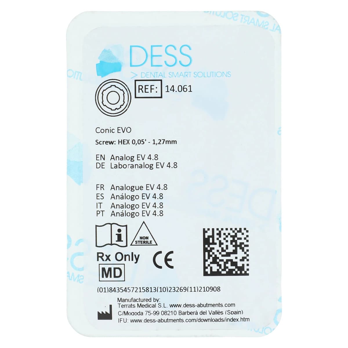 DESS Analog EV 4.8 - Conic Evo Anodized Blue (AstraEV 4.8 Analog) - Analog M AstraEV 4.8 - Image 1