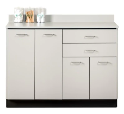 Clinton Industries Base Cabinet with Right Sink, Gray Laminate - Cabinet Base Right Sink Gray - Image 1