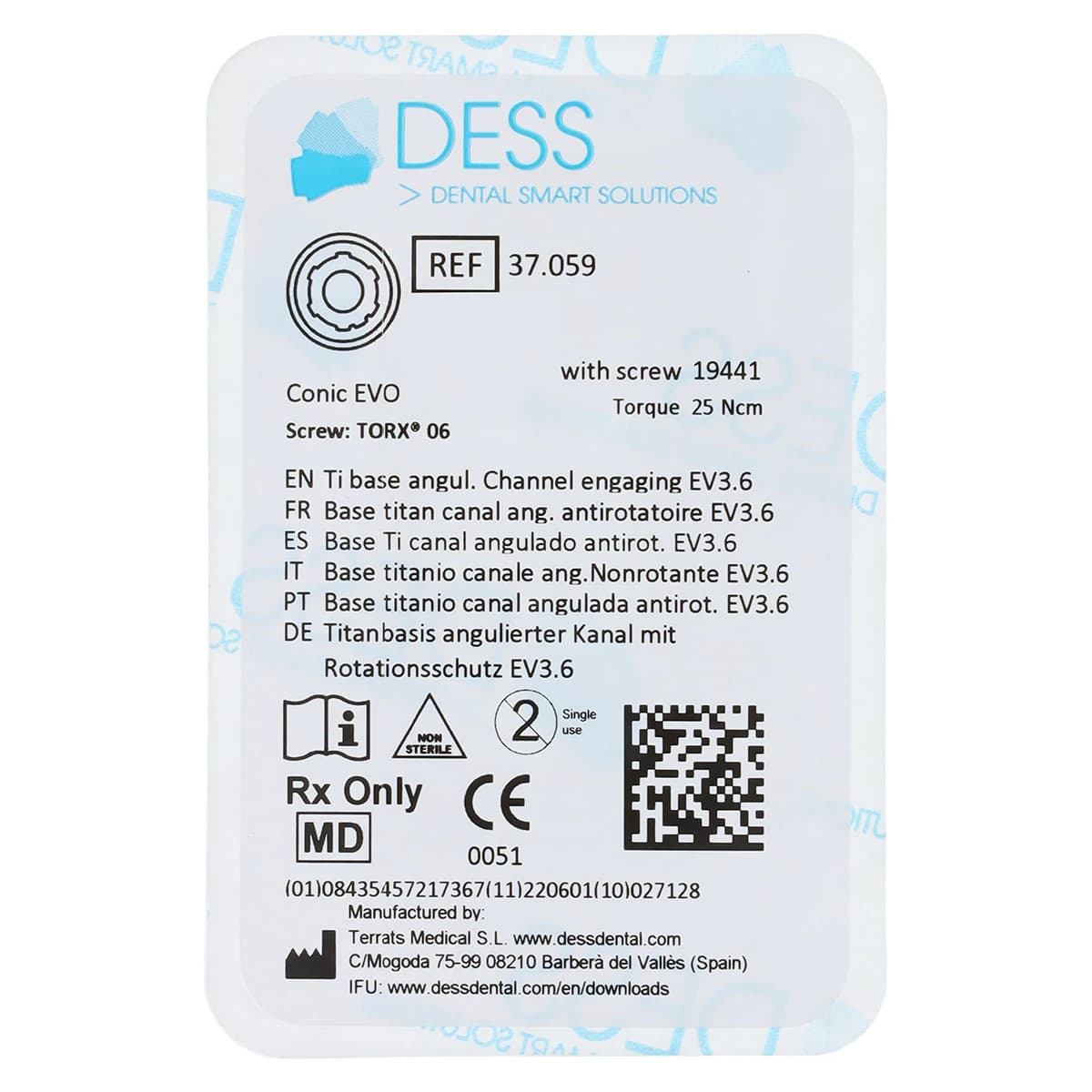 DESS ANGLEBase Engaging Base Titanium 3.6 Astra EV, Conic EVO, Each - ANGBase Eng AstraEV 3.6 - Image 1
