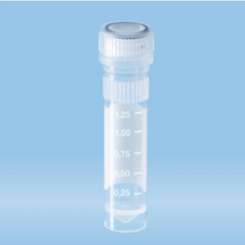 Sarstedt Micro Tube 2mL, Screw Cap, Conical/Skirted Bottom, DNA Low Binding, Graduated, Non-Sterile, 1000/Case - Tube Micro Low Bind Screw Cap - Image 1