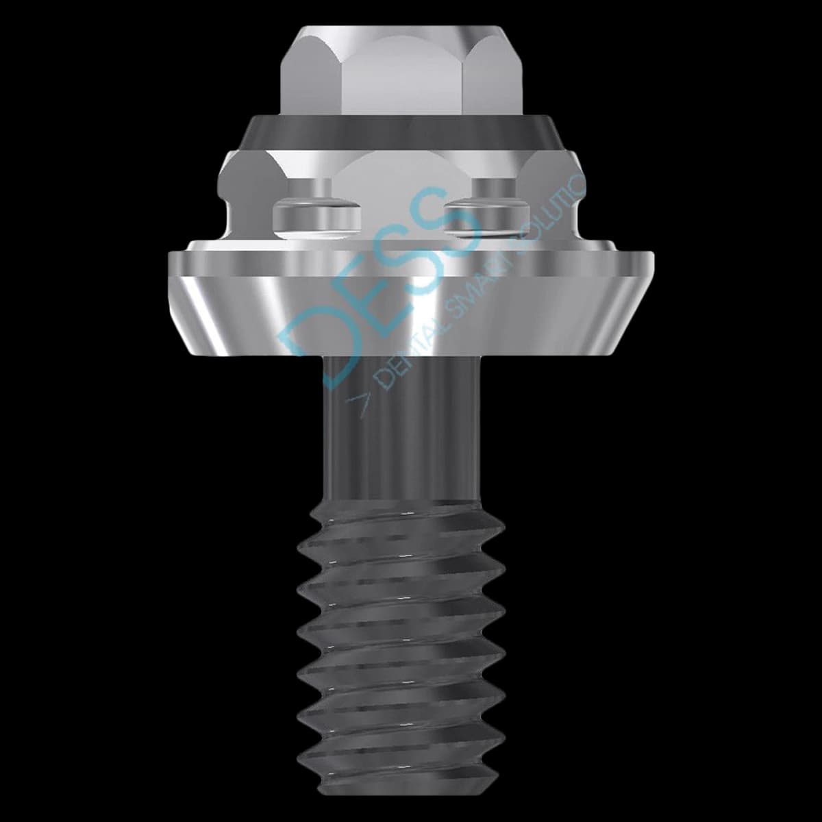 DESS Multiunit Abutment RP 1mm External Hex Universal DLC, Straight, 4.1mm Platform, Nobel Branemark Compatible, Each - MUA NBBrnk 4.0 RP 1mm - Image 1
