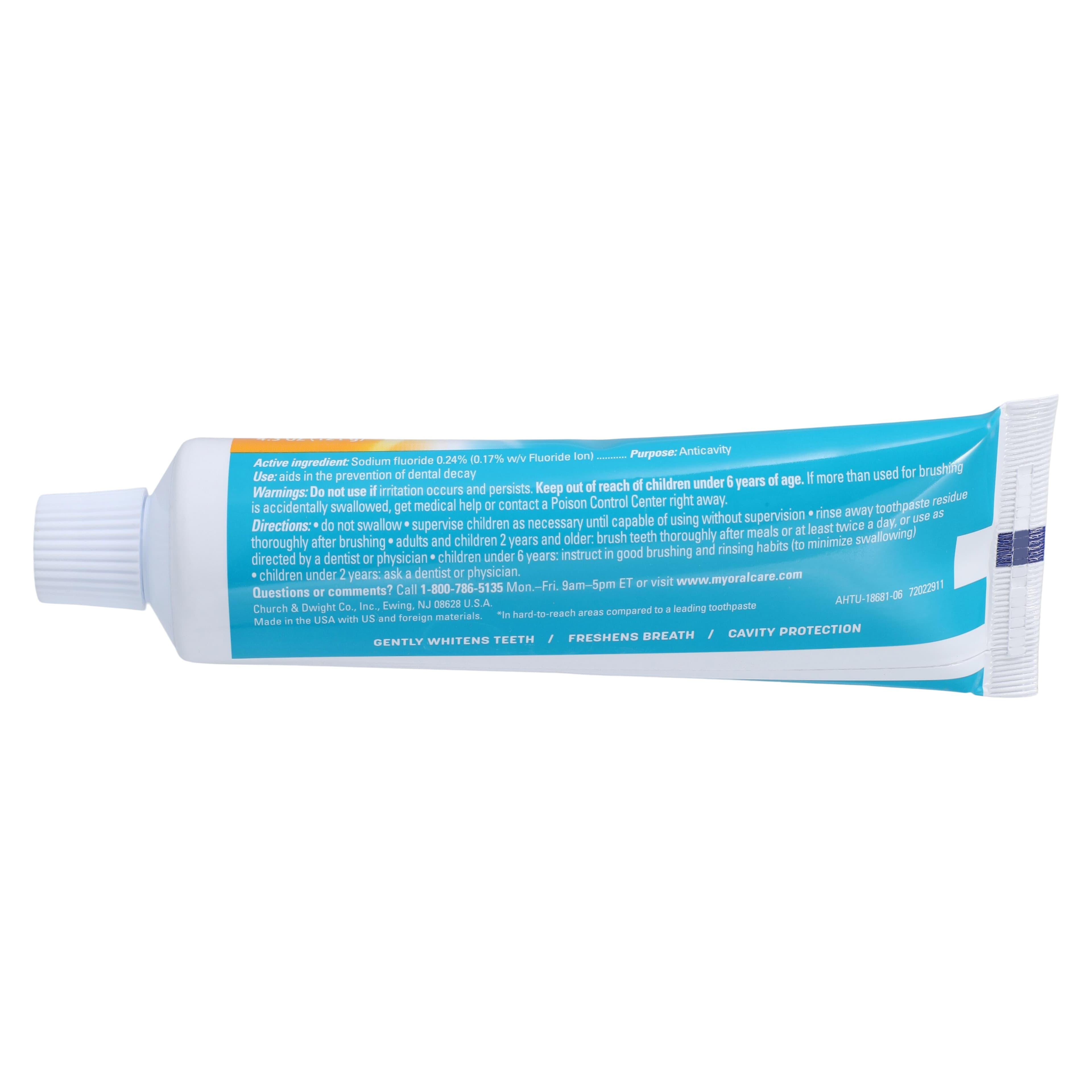 Arm & Hammer Enamel Defense Whitening Toothpaste, 2-5 Years, Crisp Mint, 4.3 oz, 12/Case thumbnail 4