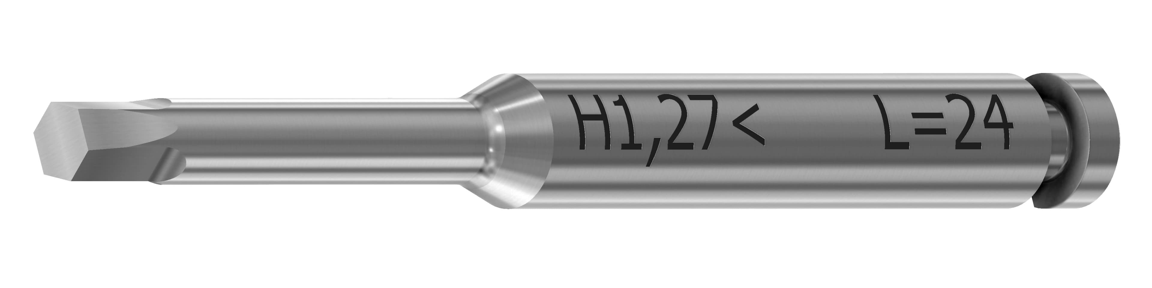 DESS Screwdriver, Latch Style, 24mm, Hex 1.27mm, Stainless Steel, Each - Screwdriver 24mm Hex1.27 - Image 1