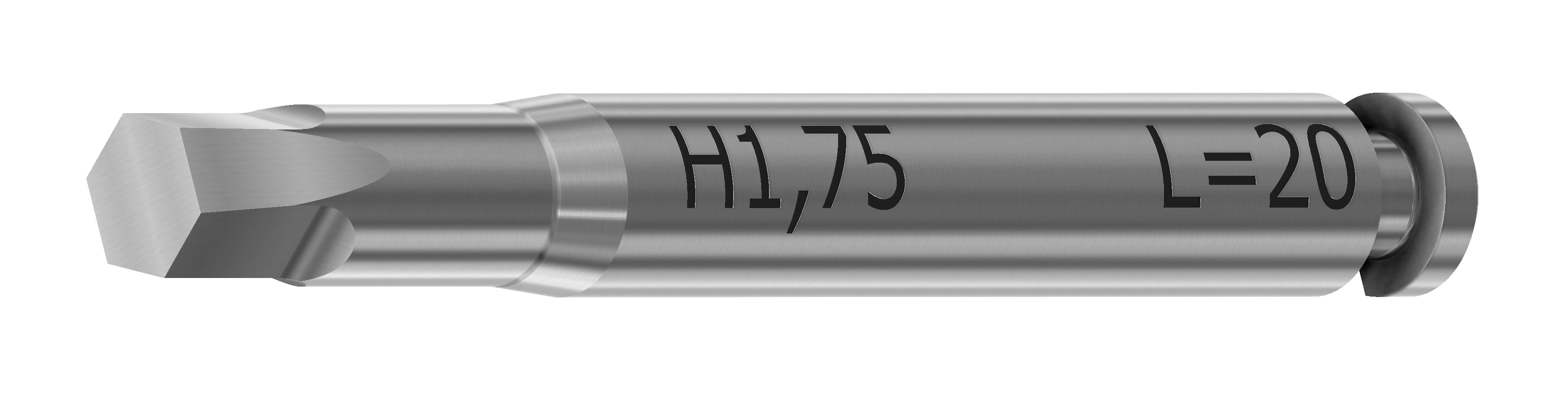 DESS Screwdriver, Conic, 20mm, Hex 1.75mm, Stainless Steel, Each - Screwdriver 20mm Hex1.75 - Image 1