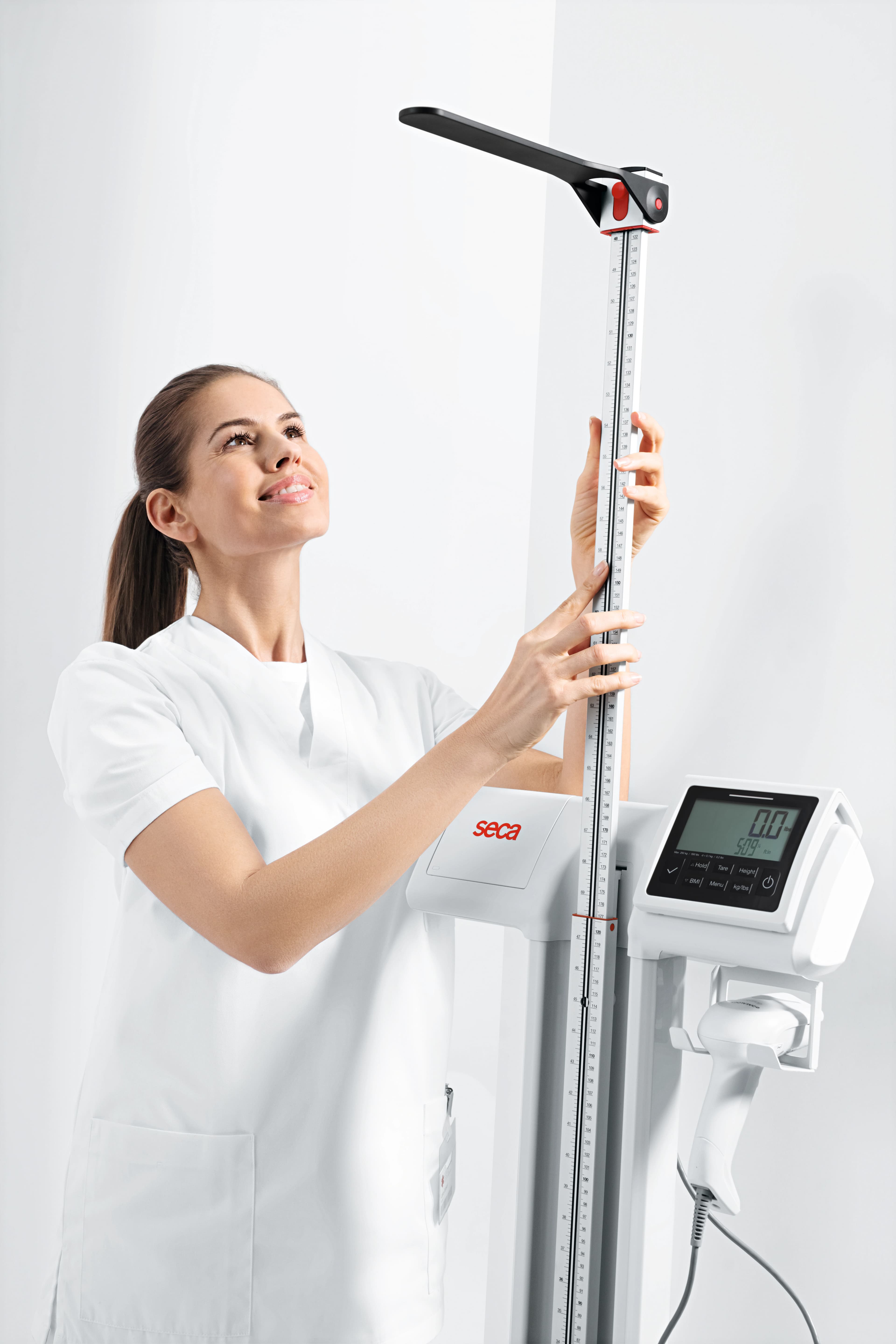 Seca Column Scale, Adult/Pediatric, 550 lb/250 kg Capacity, EMR Validated, Digital, Eye-Level WiFi, Each thumbnail 3