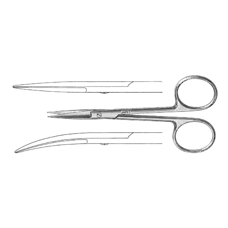 Jarit Knapp Iris Surgical Scissors, Curved, 4" Stainless Steel, Reusable - Scissors Knapp Iris Crv - Image 1
