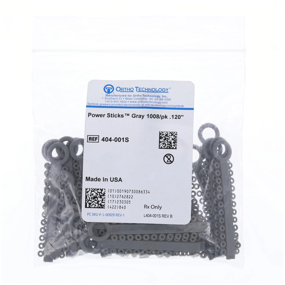 Power Sticks Elastomeric Ligatures, 0.120", Latex-Free, Gray, 42/Package, 01KEZKNKNBW73PSB80FFJ9E0T3 thumbnail 2