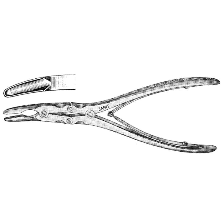 Jarit Zaufel-Jansen Rongeur, 7" Slight Curve, Stainless Steel, Reusable - Rongeur Zaufel-Jansen - Image 1