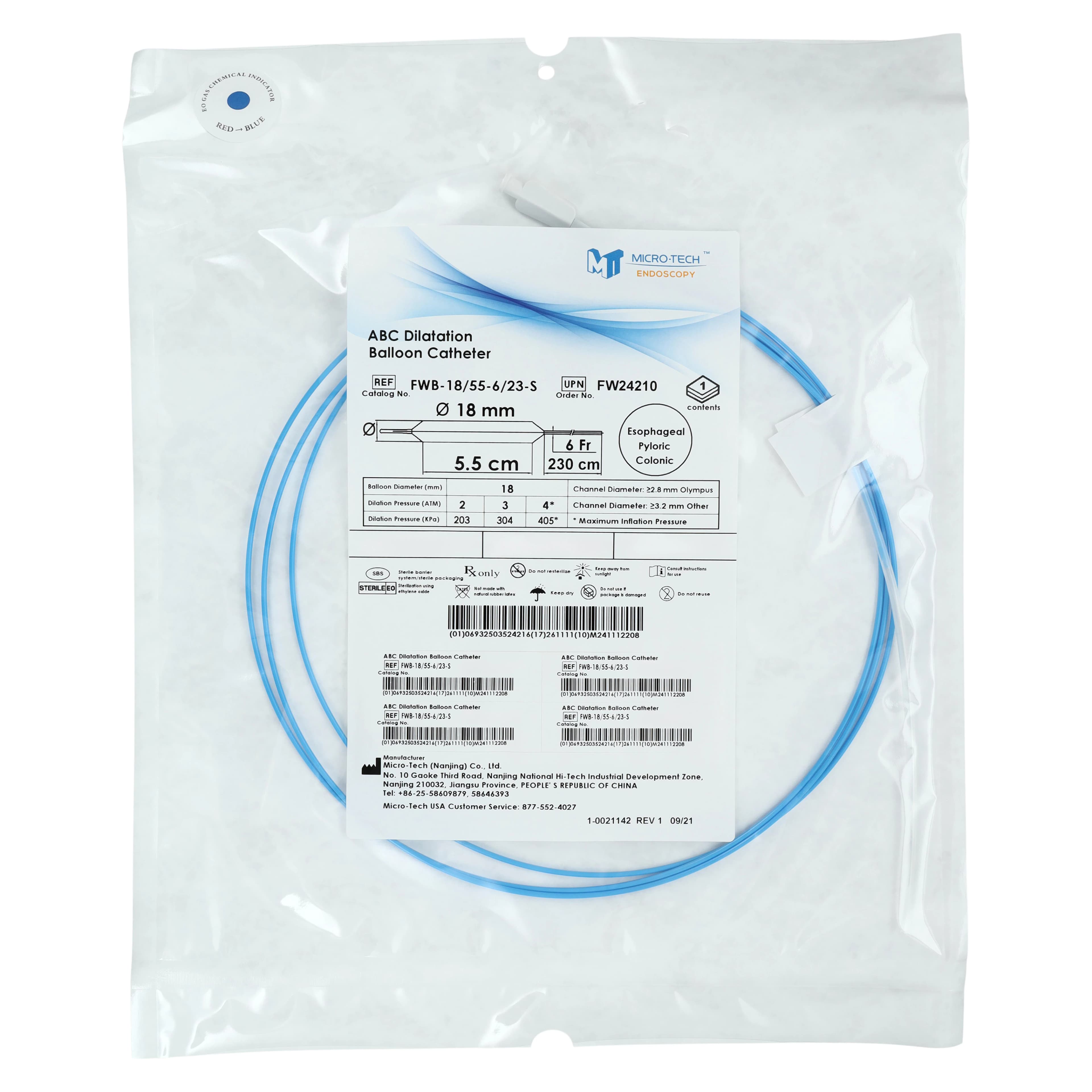 Micro-Tech Endoscopy Single Stage Colon Dilation Balloon, 18mm, 230cm, 2/Box thumbnail 4