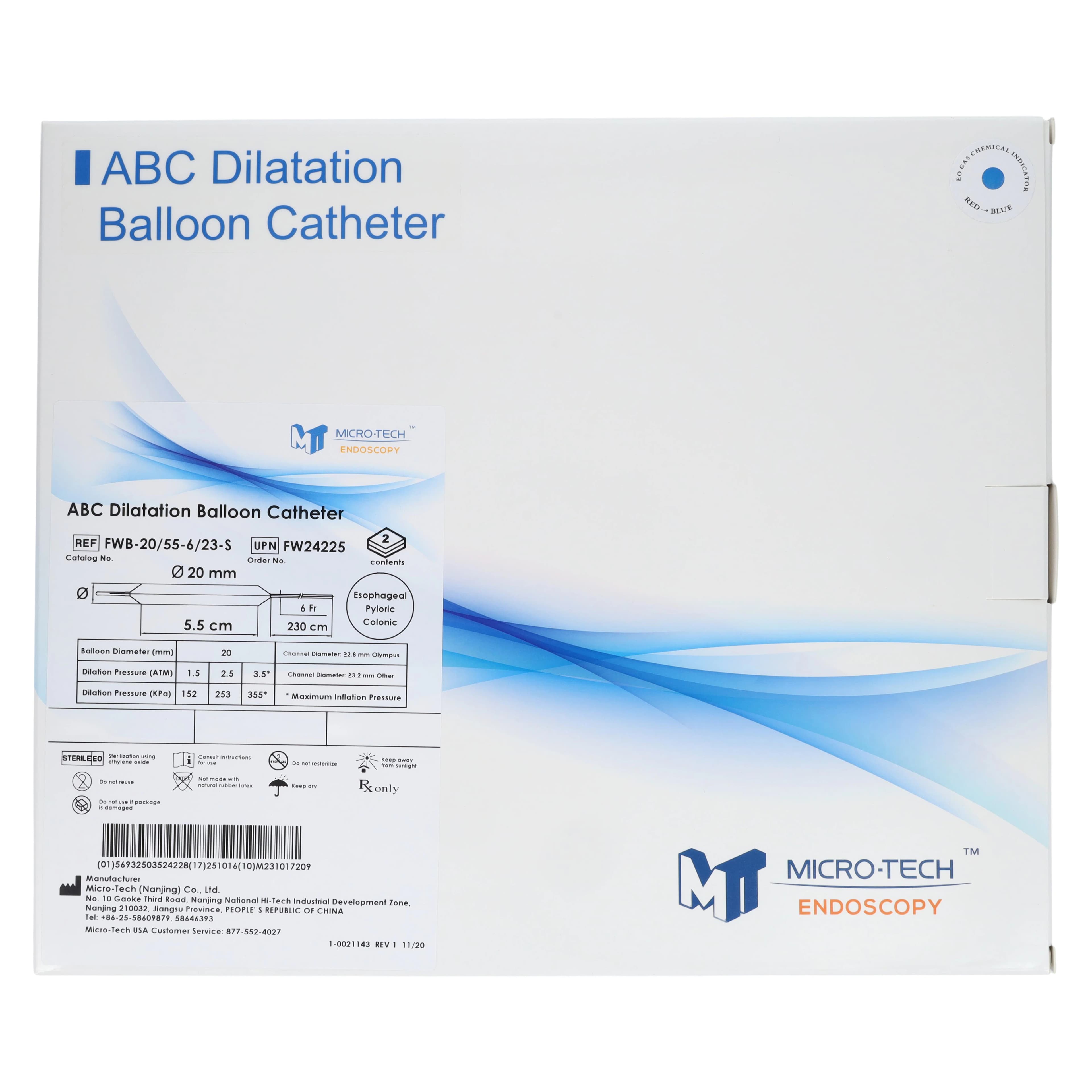 Micro-Tech Endoscopy Single Stage Colon Dilation Balloon, 20mm, 230cm, 2/Box thumbnail 2