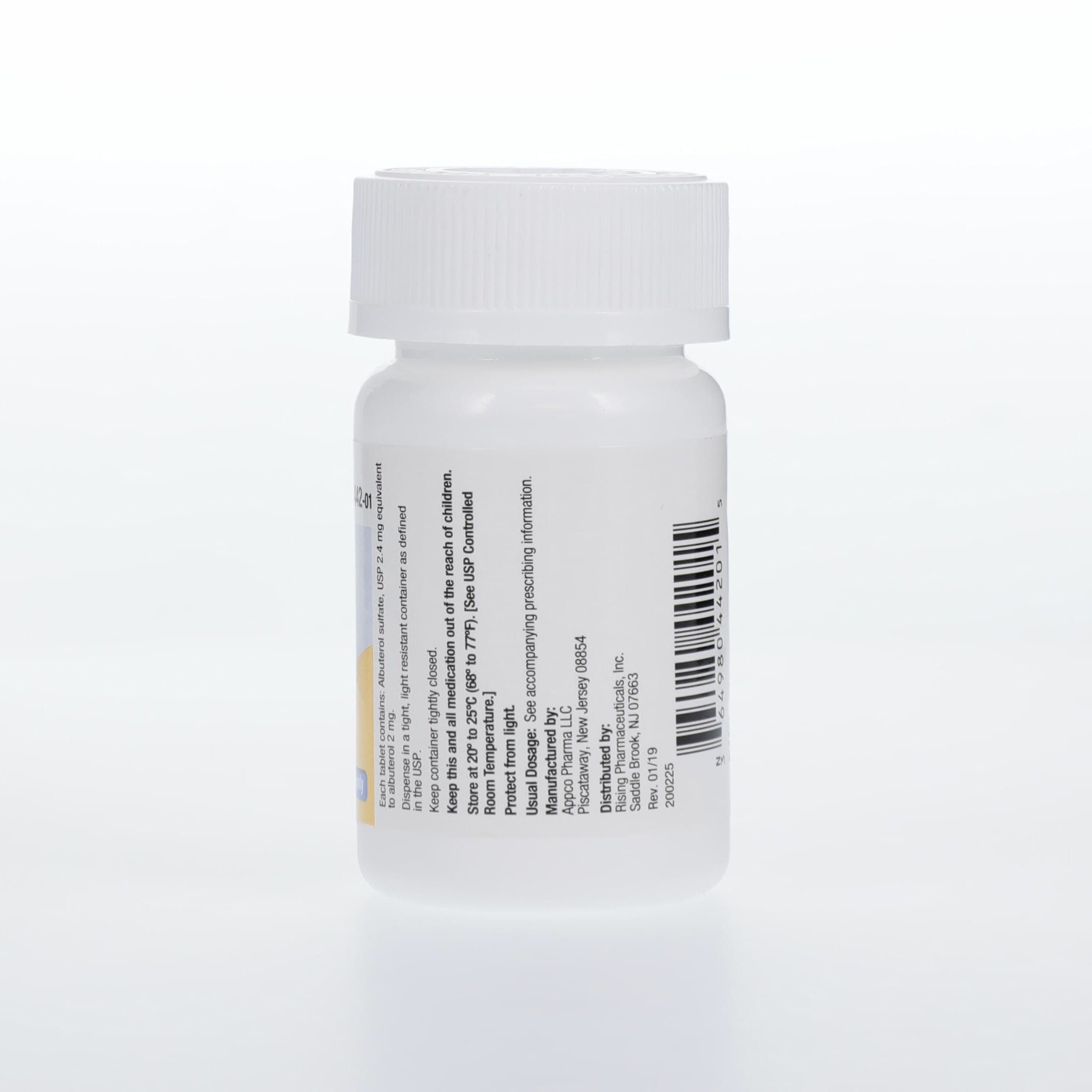 Albuterol Sulfate Tablets, 2mg, 100/Bottle, Rising Pharmaceuticals thumbnail 2