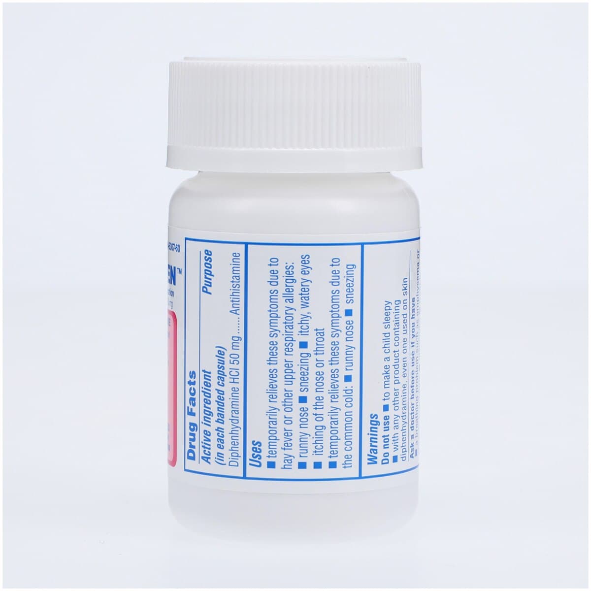 Diphenhydramine HCl Capsules, 50mg, 100/Bottle thumbnail 2