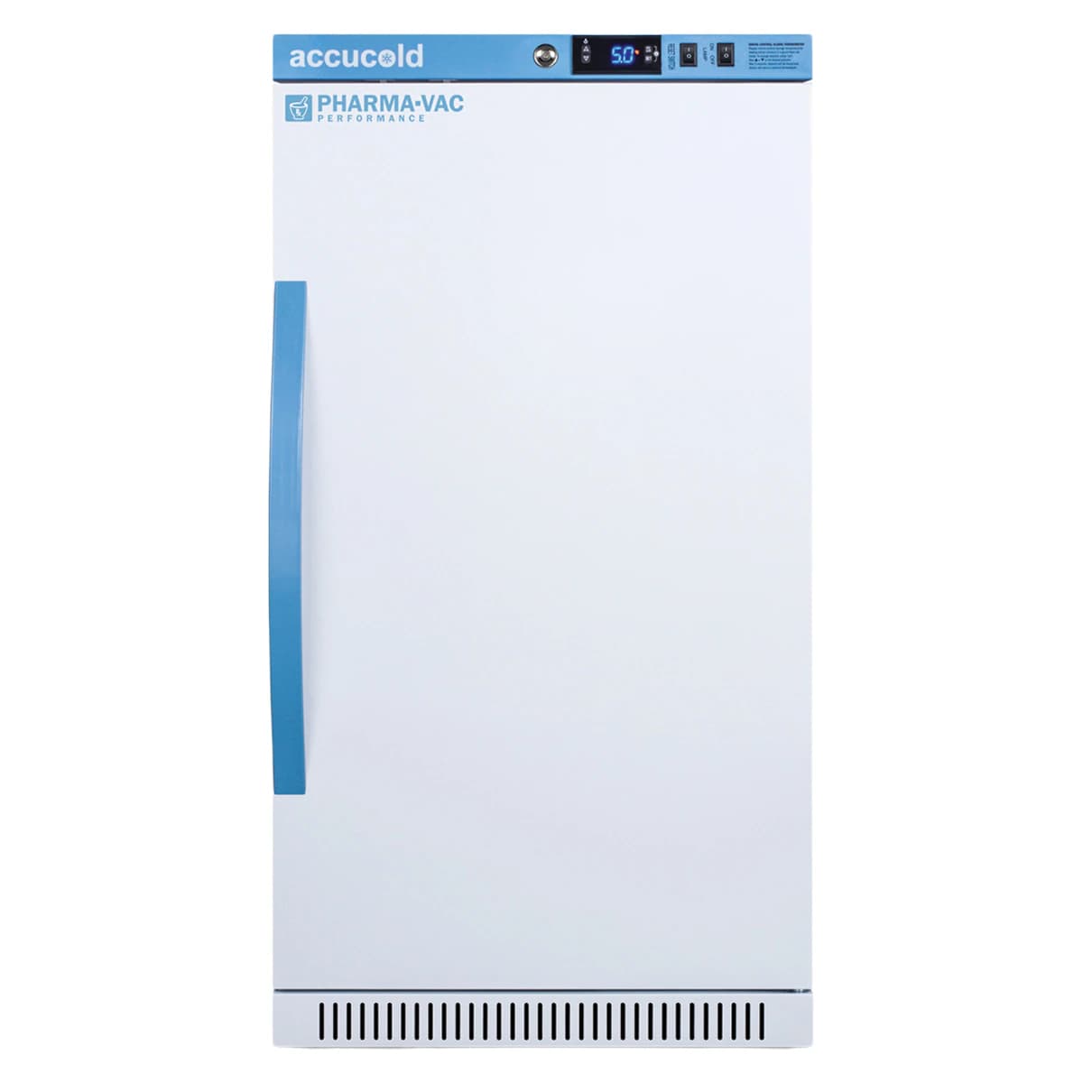 Accucold Performance Series Pharmacy/Vaccine Refrigerator, 2.83 Cu Ft, Right Hinge/Reversible, 2 to 8C, Auto Defrost - Fridge PharmVac Solid Door - Image 1