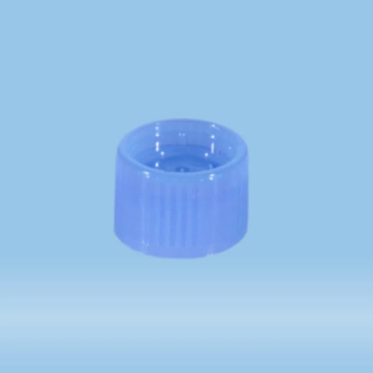 Sarstedt Tube Cap for 92x1.5mm Tube, Blue, 100/Box thumbnail 2