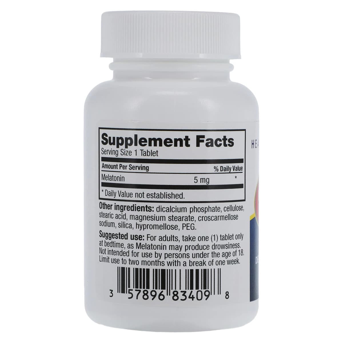 Geri-Care Melatonin Tablets, 5 mg, 90 Count Bottle thumbnail 3
