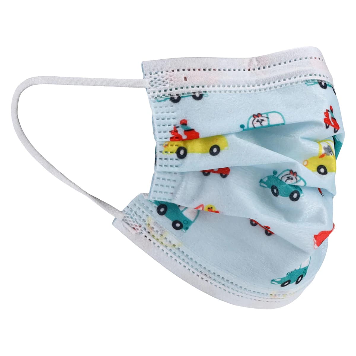 Dynarex Child Face Mask with Ear Loops, Cars Design, Level 1, Latex-Free, 50/Box thumbnail 3