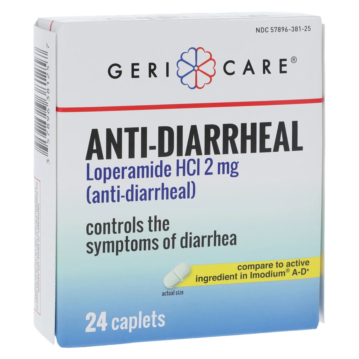 Geri-Care Loperamide HCl Caplets, 2mg, 24/Box - Loperamide HCl Caplets - Image 1