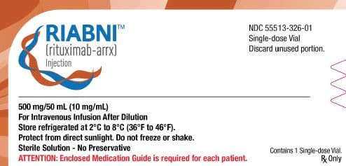 Riabni (rituximab-abbs) Injection 500mg/50mL Single-Dose Vial - Riabni f/Infusion 50mL SDV - Image 1
