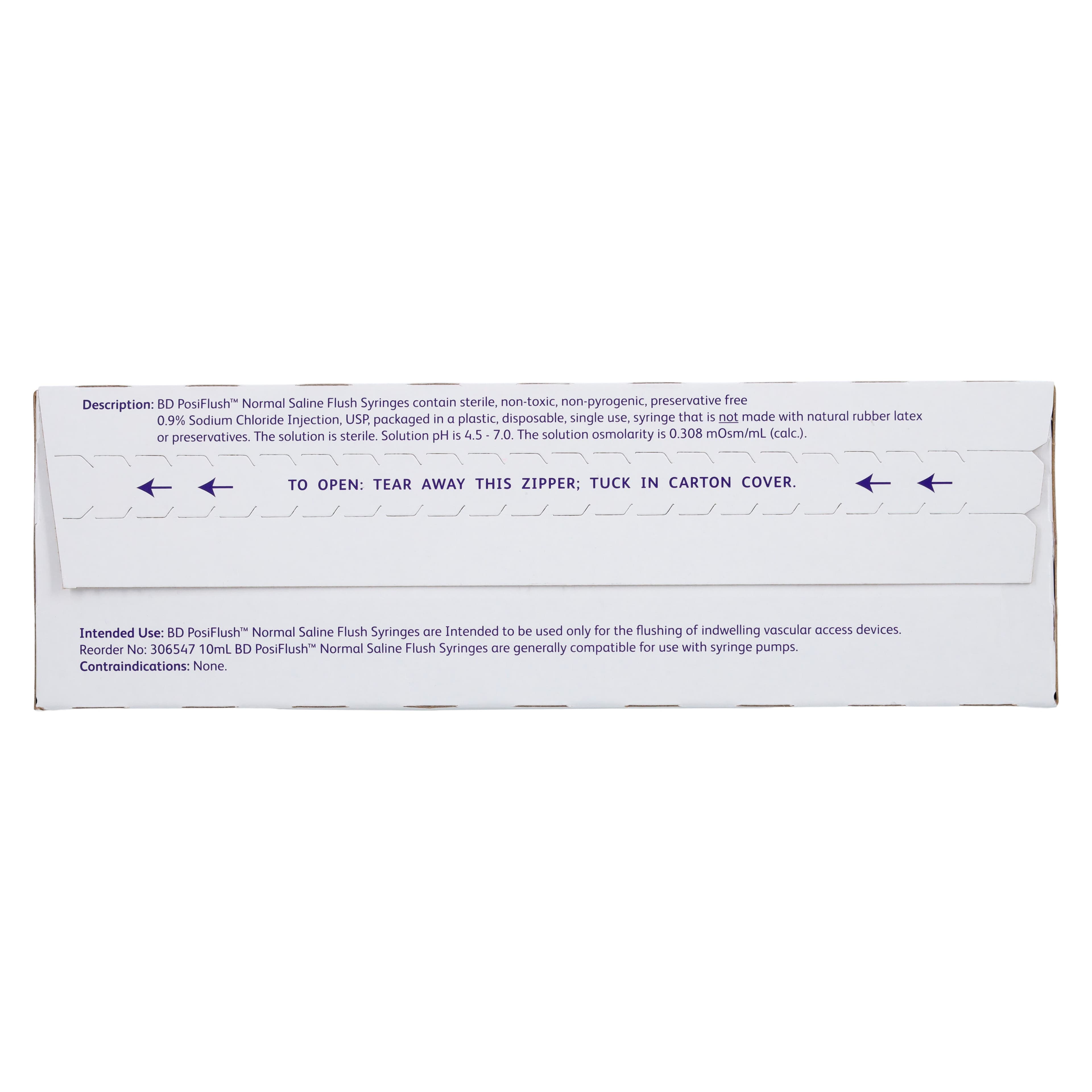 BD PosiFlush Prefilled Normal Saline Syringe, 10 mL, Standard Plunger Rod, 480/Case thumbnail 6