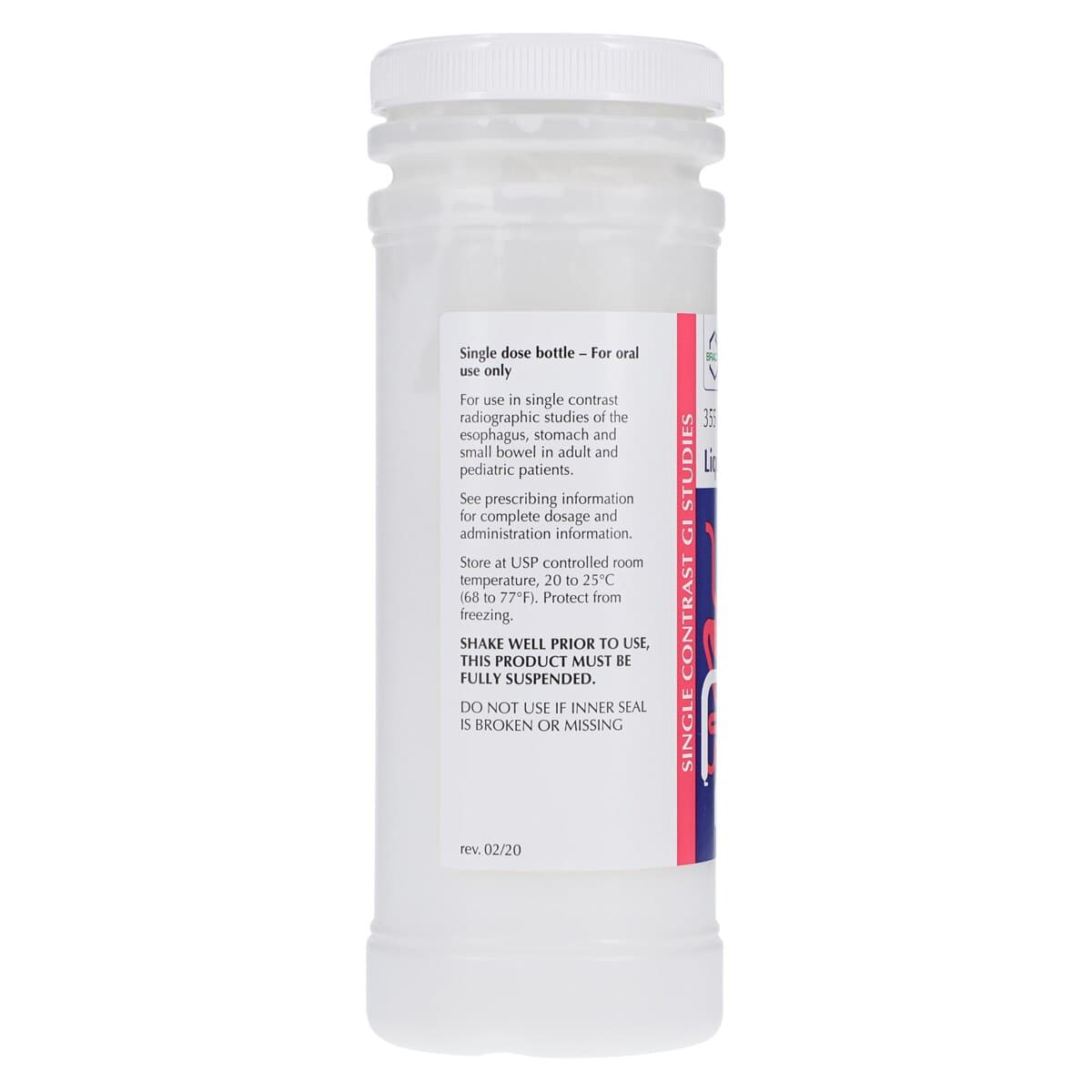 E-Z-Paque Oral Suspension 60% Strawberry Flavor, 355 mL Bottle, 12/Package thumbnail 2