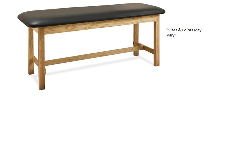 Clinton Industries Classic Series Straight Line Treatment Table, 30" Wide, Dark Cherry/Country Mist, 400 lb Capacity - Table Trtmnt 30" DrkChry/CMist - Image 1