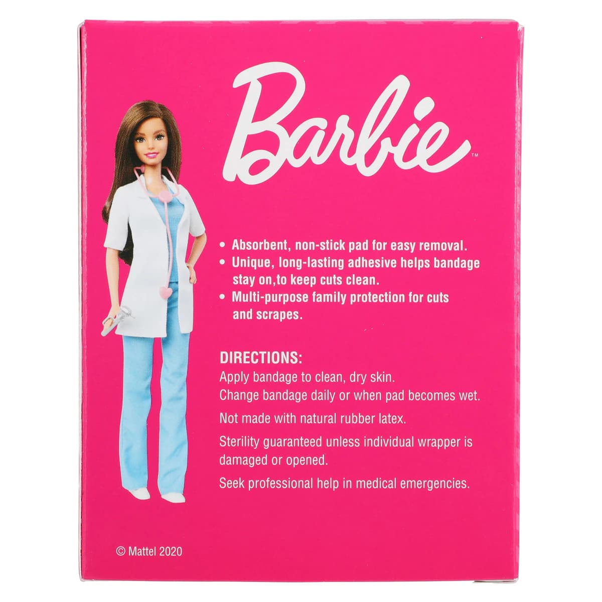 Dukal Barbie Adhesive Bandages, Plastic, Sterile, 3/4" x 3", 100/Box thumbnail 4