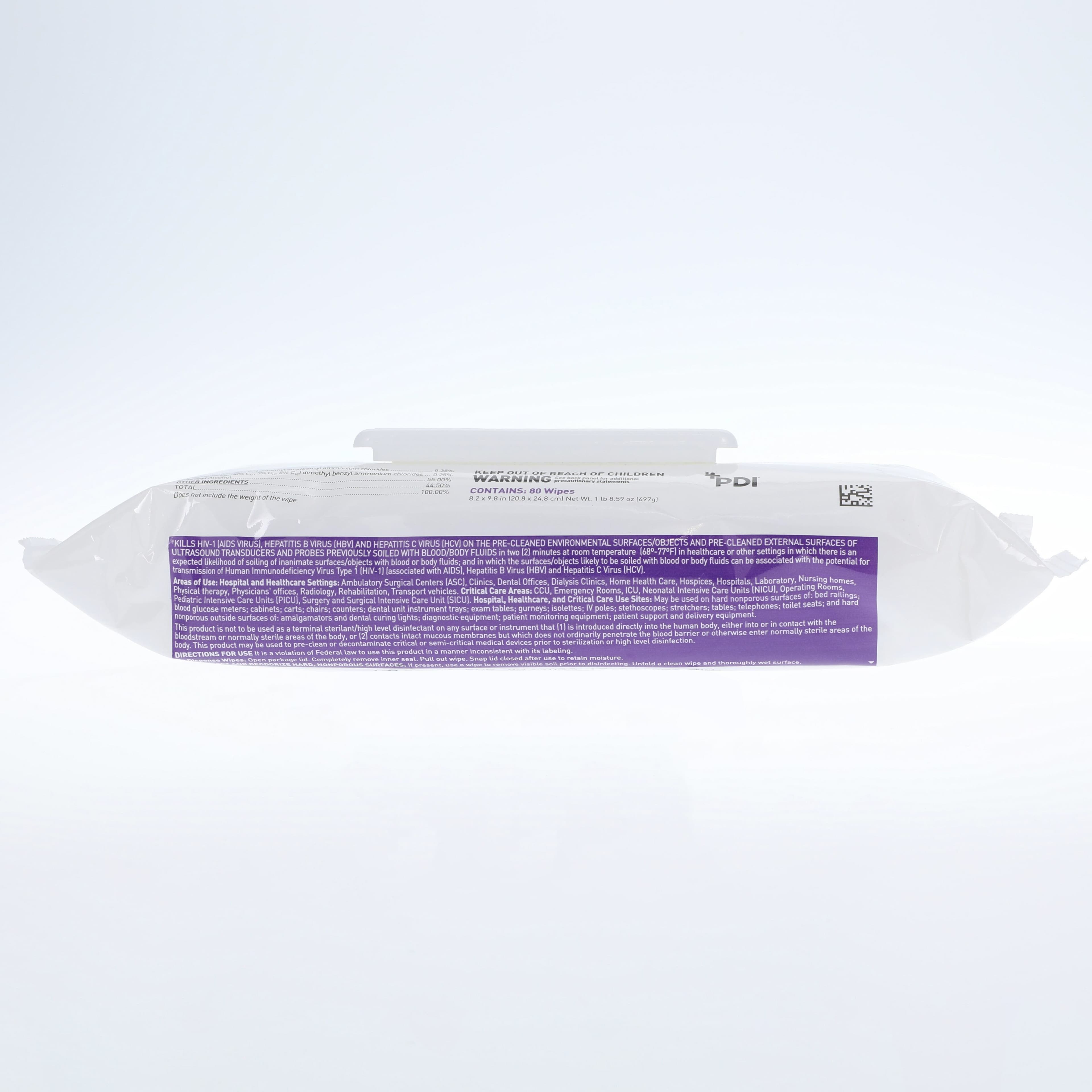 Super Sani-Cloth Germicidal Disposable Wipes, 80 Count Soft Pack, A22480 thumbnail 3