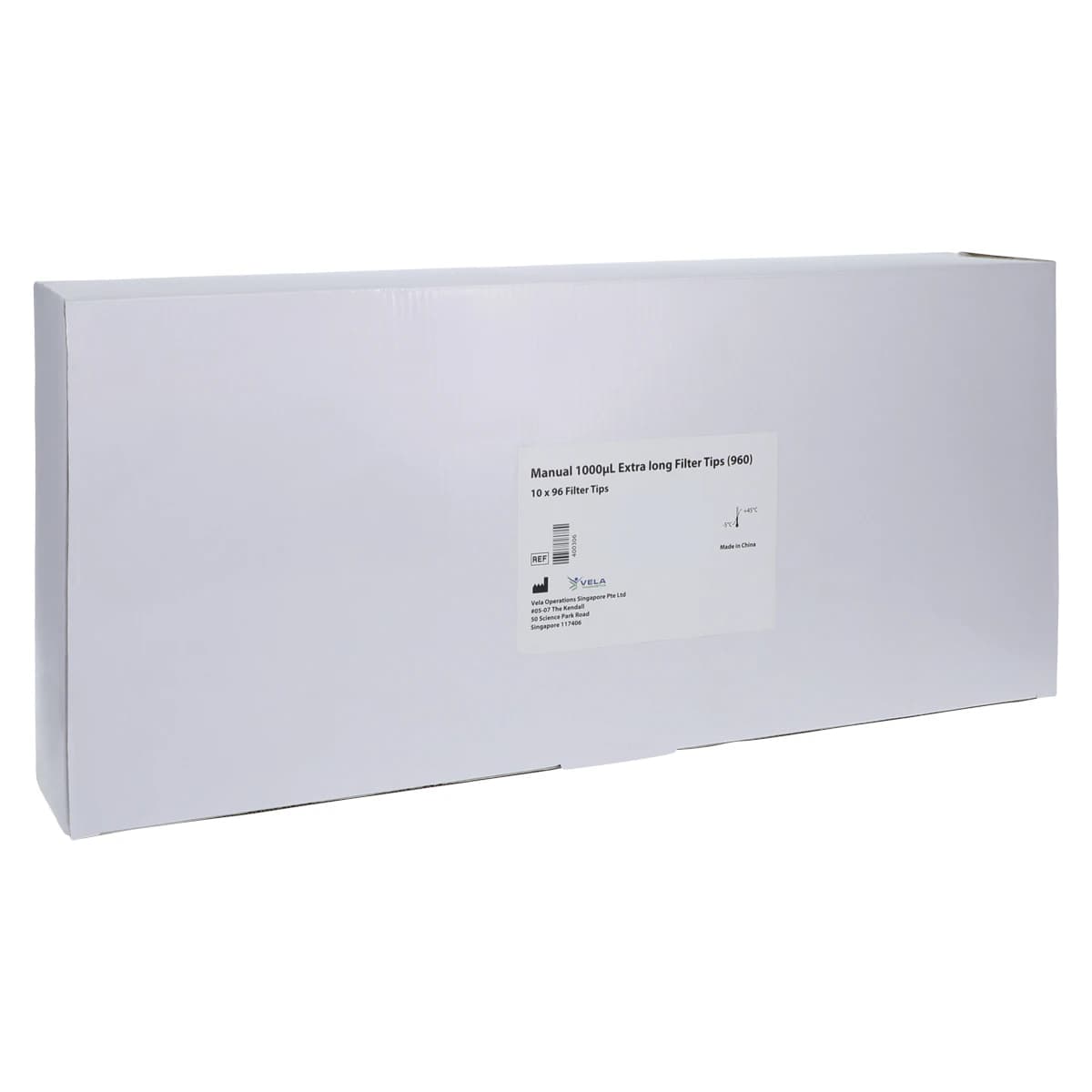 Vela Diagnostics Manual Pipette Tips, 1000 µL, Filtered, 960/Box - Manual 1000uL Tips w/ Filter - Image 1