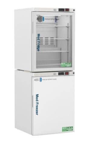 American Biotech Supply Pharmacy Refrigerator/Freezer, 5.2 Cu Ft Refrigerator / 4 Cu Ft Freezer, Glass Door/Solid Door, Cycle Defrost/Manual Defrost - Refrigerator/Frezer Pharm -30C - Image 1