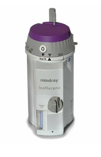 Drager Isoflurane Vaporizer for Mindray A Series Anesthesia Machines with Quick Fill Adapter - Vaporizer Isoflurane w/Adapter - Image 1